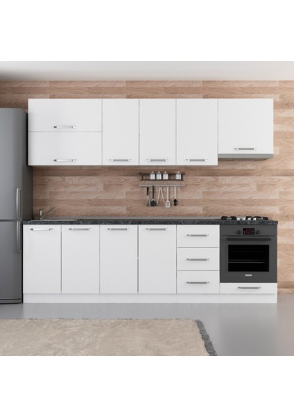 265 cm Mutfak Dolabı Beyaz 265-B8