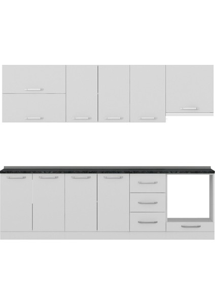 265 cm Mutfak Dolabı Beyaz 265-B8 fiyatları