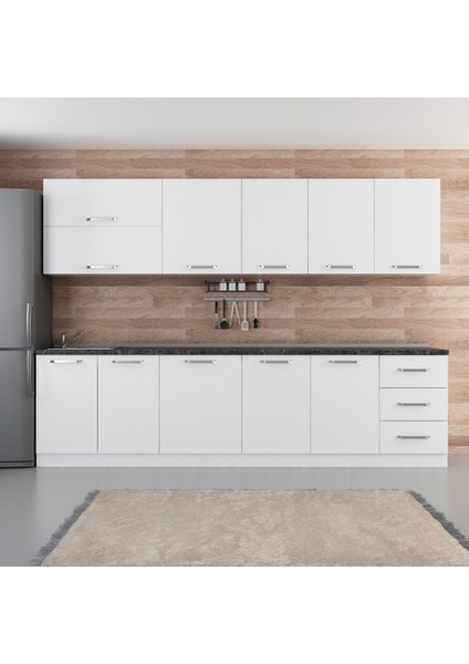 300 cm Mutfak Dolabı Beyaz 300-B1