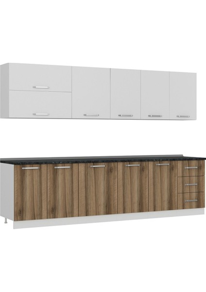 300 cm Mutfak Dolabı Beyaz Dore 300-D1 modelleri