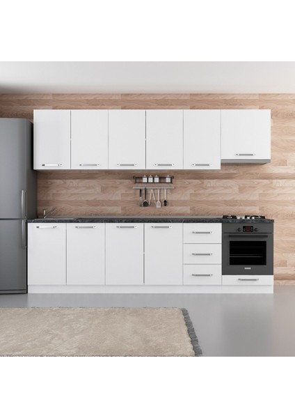 285 cm Mutfak Dolabı Beyaz 285-B8