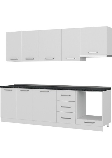 255 cm Mutfak Dolabı Beyaz 255-B5 fırsatları