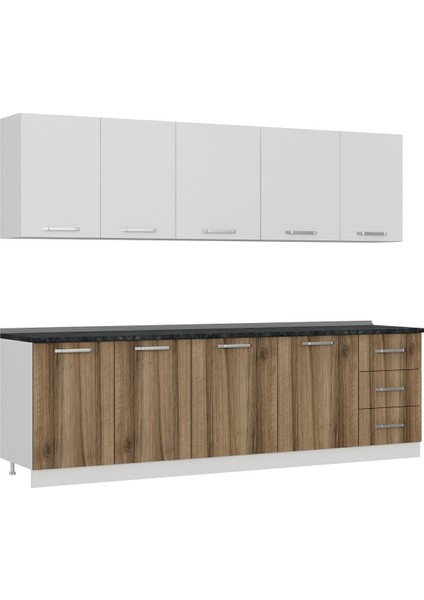 270 cm Mutfak Dolabı Beyaz Dore 270-D2 modelleri