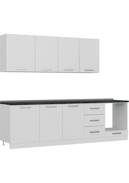 270 cm Mutfak Dolabı Beyaz 270-B3