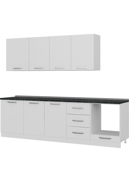 270 cm Mutfak Dolabı Beyaz 270-B3