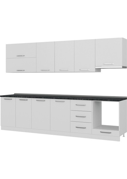 300 cm Mutfak Dolabı Beyaz 300-B9 fırsatları
