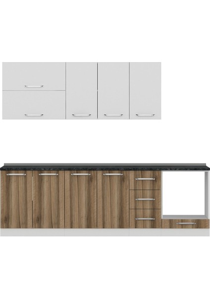 260 cm Mutfak Dolabı Beyaz Dore 260-D3