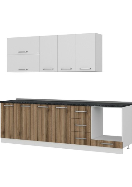 260 cm Mutfak Dolabı Beyaz Dore 260-D3