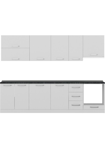 290 cm Mutfak Dolabı Beyaz 290-B8