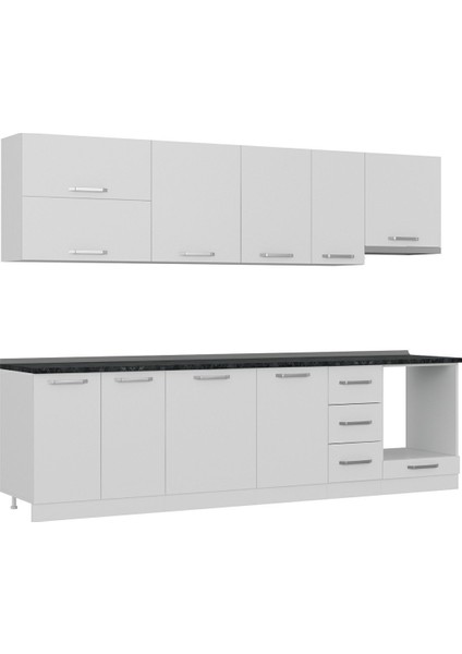 290 cm Mutfak Dolabı Beyaz 290-B8