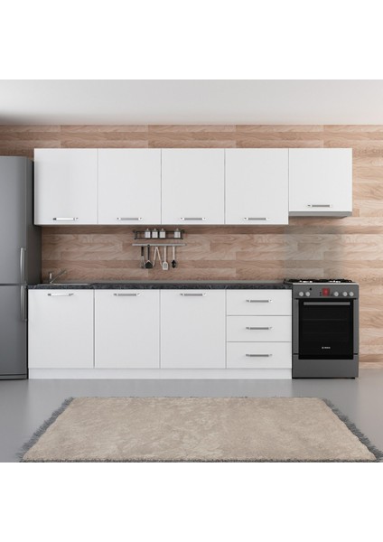 300 cm Mutfak Dolabı Beyaz 300-B11