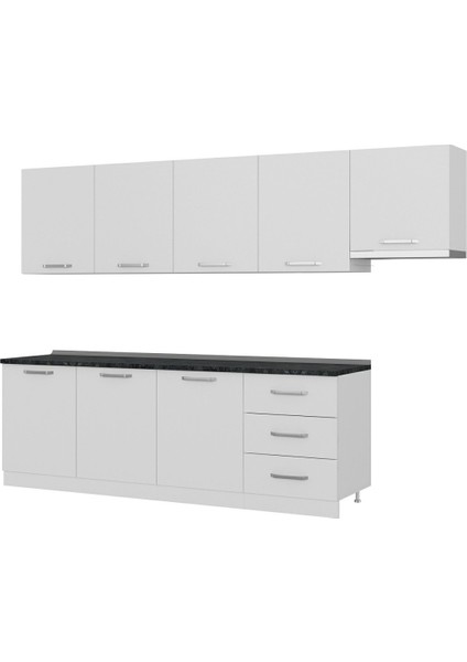 300 cm Mutfak Dolabı Beyaz 300-B11 fırsatları