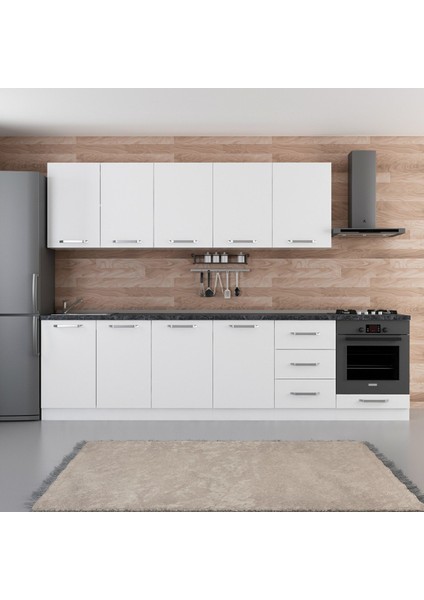 300 cm Mutfak Dolabı Beyaz 300-B4