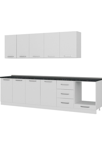 300 cm Mutfak Dolabı Beyaz 300-B4 fırsatları