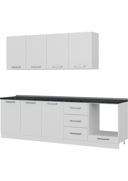 260 cm Mutfak Dolabı Beyaz 260-B6 fırsatları