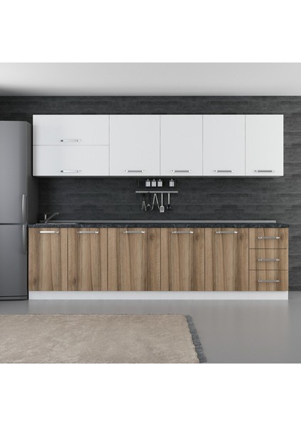 295 cm Mutfak Dolabı Beyaz Dore 295-D1