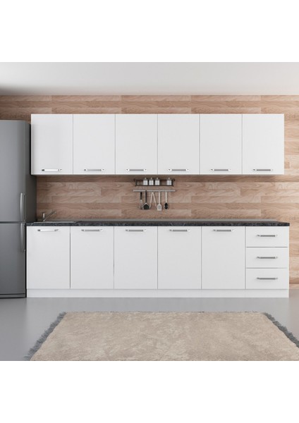 300 cm Mutfak Dolabı Beyaz 300-B2