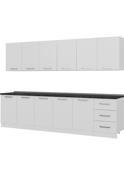 300 cm Mutfak Dolabı Beyaz 300-B2 fırsatları