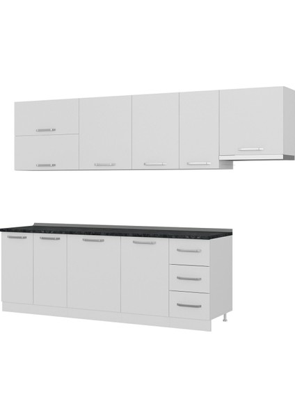 290 cm Mutfak Dolabı Beyaz 290-B7