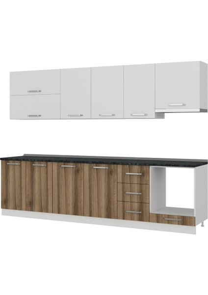 295 cm Mutfak Dolabı Beyaz Dore 295-D8
