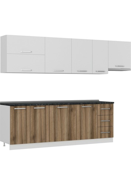290 cm Mutfak Dolabı Beyaz Dore 290-D7