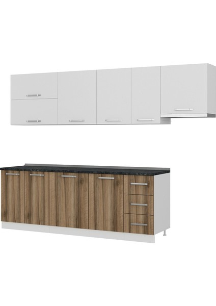 290 cm Mutfak Dolabı Beyaz Dore 290-D7