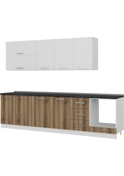 295 cm Mutfak Dolabı Beyaz Dore 295-D6 fırsatları