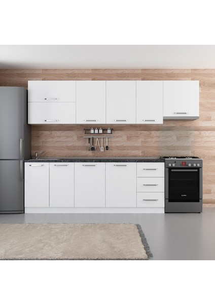 285 cm Mutfak Dolabı Beyaz 285-B4