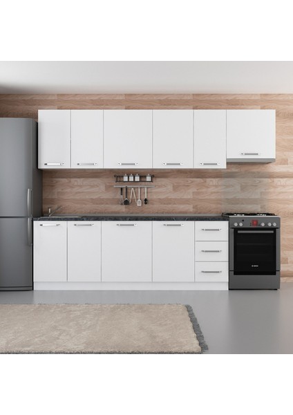 290 cm Mutfak Dolabı Beyaz 290-B4