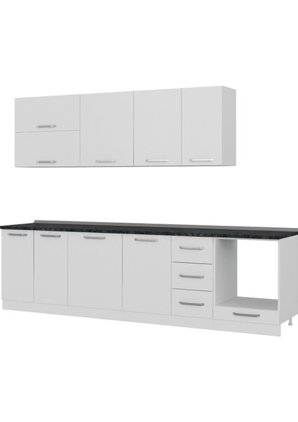290 cm Mutfak Dolabı Beyaz 290-B6 fırsatları