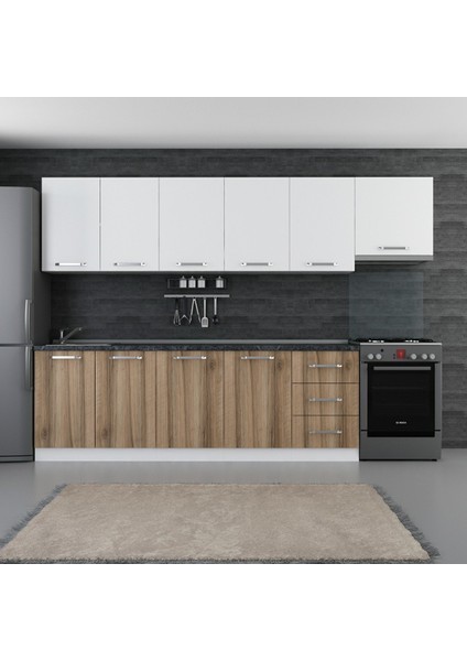 300 cm Mutfak Dolabı Beyaz Dore 300-D5