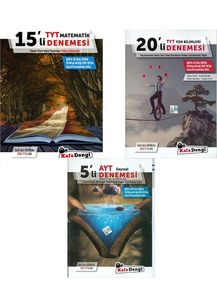 TYT Matematik + TYT Fen Bilimleri + AYT Sayısal Deneme Sınavı Seti (3 Kitap