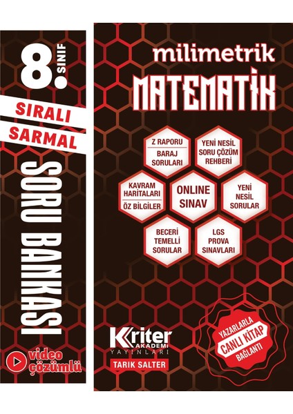 Kriter Akademi 8. Sınıf Tüm Dersler Soru Bankası Seti (6 Kitap)