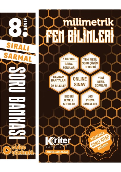 Kriter Akademi 8. Sınıf Tüm Dersler Soru Bankası Seti (6 Kitap)