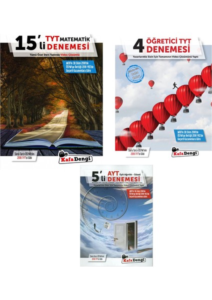 TYT + TYT Matematik + AYT Eşit Ağırlık Sözel Deneme Sınavı Seti (3 Kitap)