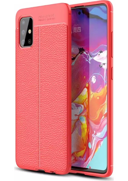 Samsung Galaxy A71 Kılıf Koruyucu Esnek Tpu Silikon Kırmızı Hns