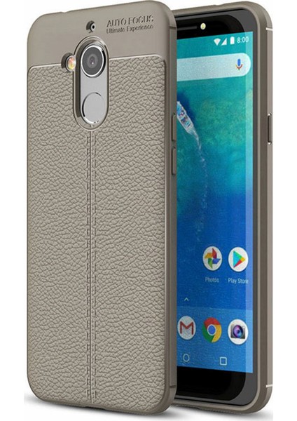 General Mobile Gm 8 Kılıf 5.7inç Koruyucu Esnek Tpu Silikon Gri Hns