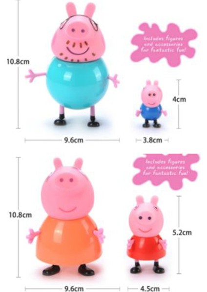 Peppa Pig Oyuncak Figür 4'lü