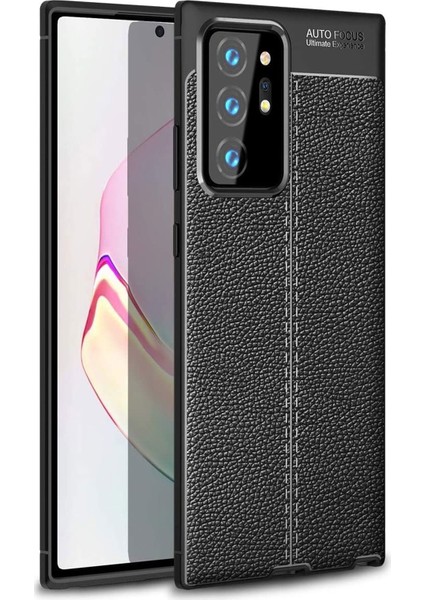 Samsung Galaxy Note 20 Ultra Kılıf Koruyucu Esnek Tpu Silikon Siyah Hns