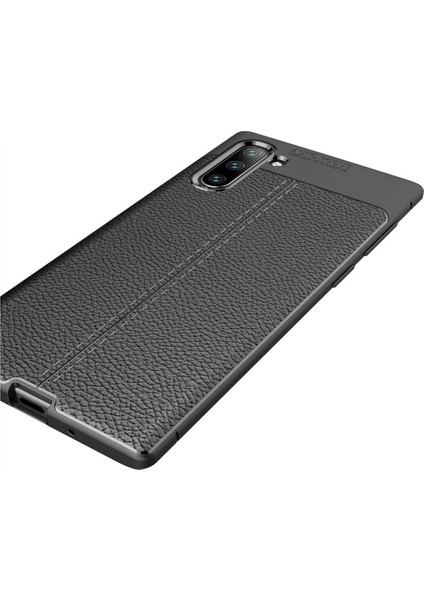 Samsung Galaxy Note 10 Kılıf Koruyucu Esnek Tpu Silikon Siyah Hns