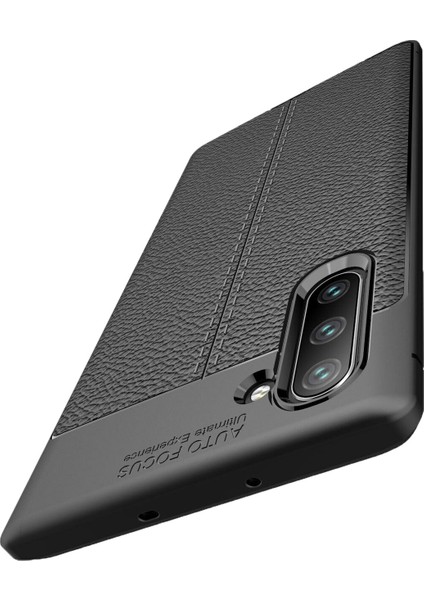 Samsung Galaxy Note 10 Kılıf Koruyucu Esnek Tpu Silikon Siyah Hns