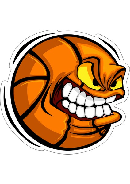 Angry Baseball Sticker-Etiket 7x7