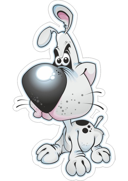Naughty Dog Sticker-Etiket 5x8,5