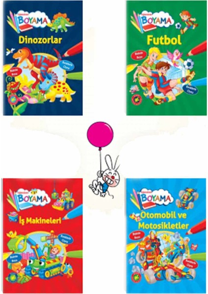 Eğlendiren Boyama Seti 4 Kitap