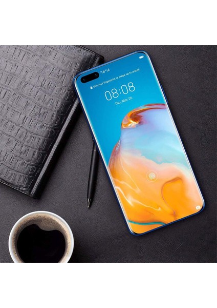 Huawei P40 Lite E 5d Mat Seramik Tam Kaplayan Ekran Koruyucu Cam