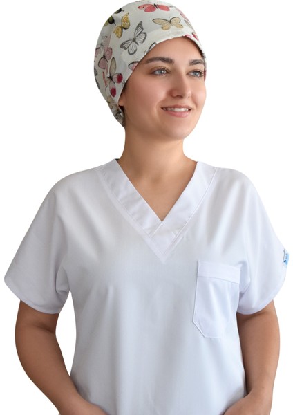 Kelebekli Doktor Hemşire Hastane Aşçı Cerrahi Bonesi