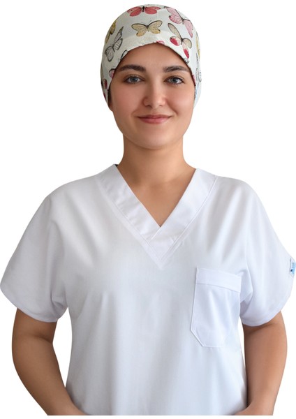 Kelebekli Doktor Hemşire Hastane Aşçı Cerrahi Bonesi modelleri