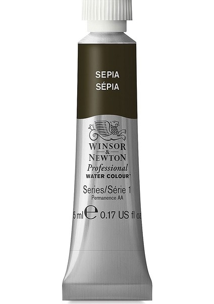 Winsor & Newton : Professional : Tüp Sulu Boya : 5 ml : Sepia 609 S.1