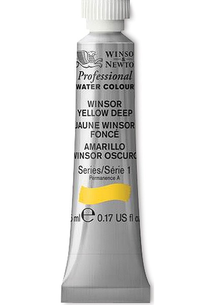: Professional : Tüp Sulu Boya : 5 ml : Winsor Yellow Deep 731 S.1