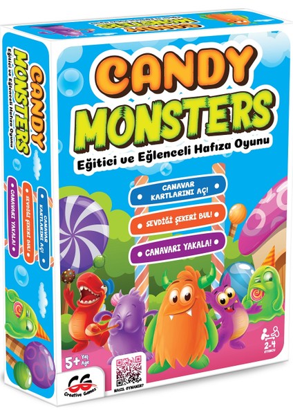 Creati Games Candy Monsters Eğitici Eğlenceli Hafıza Oyunu